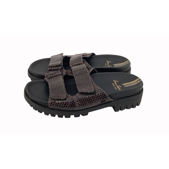 Sam Edelman Womens Brown Snake Print Slide Sandals Straps & Black Sole Size 8.5 - Picture 6 of 10